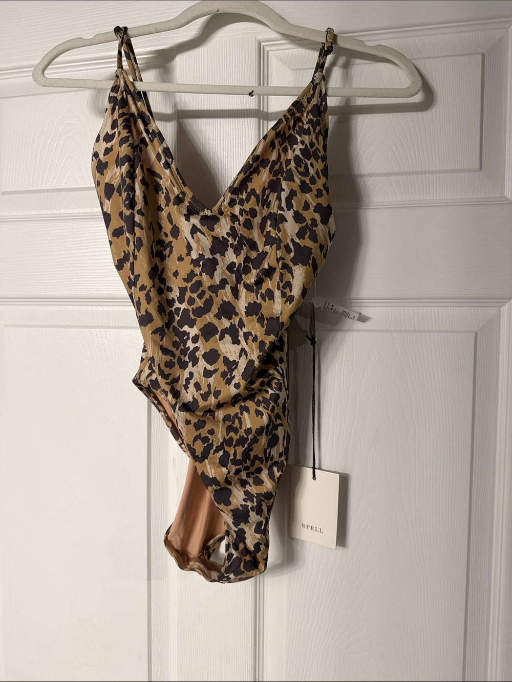 Spell Leopard One Piece  - Tan & Black BNWT XL